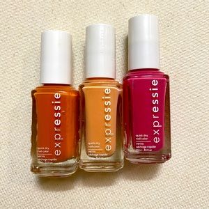 Brand New Unopened ExprEssie Quick Dry Nail Polish set of 3